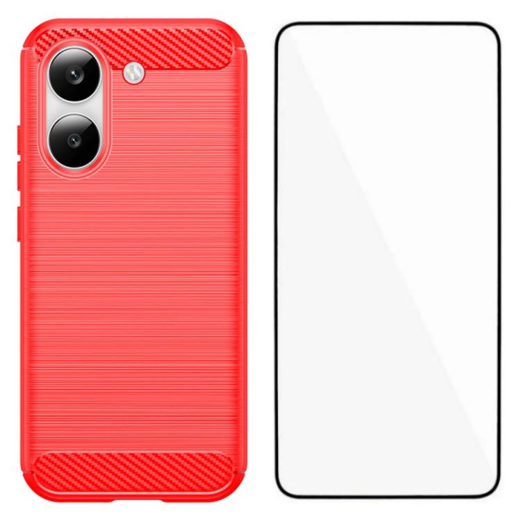 WANLONFENG Brushed Texture Shockproof TPU Phone Case with Screen Film, For Redmi Turbo 5 Max 5G, For Redmi Turbo 5 5G Global, For Redmi Note 15 5G Global 164mm, For Redmi K90 Pro Max / Poco F8 Ultra, For Redmi Note 15 4G Global 164mm                   ...