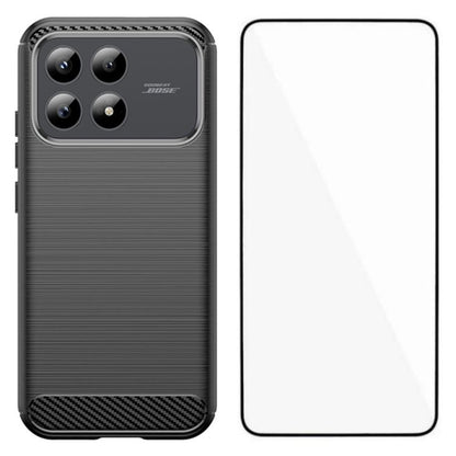 WANLONFENG Brushed Texture Shockproof TPU Phone Case with Screen Film, For Redmi Turbo 5 Max 5G, For Redmi Turbo 5 5G Global, For Redmi Note 15 5G Global 164mm, For Redmi K90 Pro Max / Poco F8 Ultra, For Redmi Note 15 4G Global 164mm                   ...