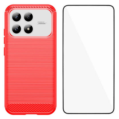 WANLONFENG Brushed Texture Shockproof TPU Phone Case with Screen Film, For Redmi Turbo 5 Max 5G, For Redmi Turbo 5 5G Global, For Redmi Note 15 5G Global 164mm, For Redmi K90 Pro Max / Poco F8 Ultra, For Redmi Note 15 4G Global 164mm                   ...