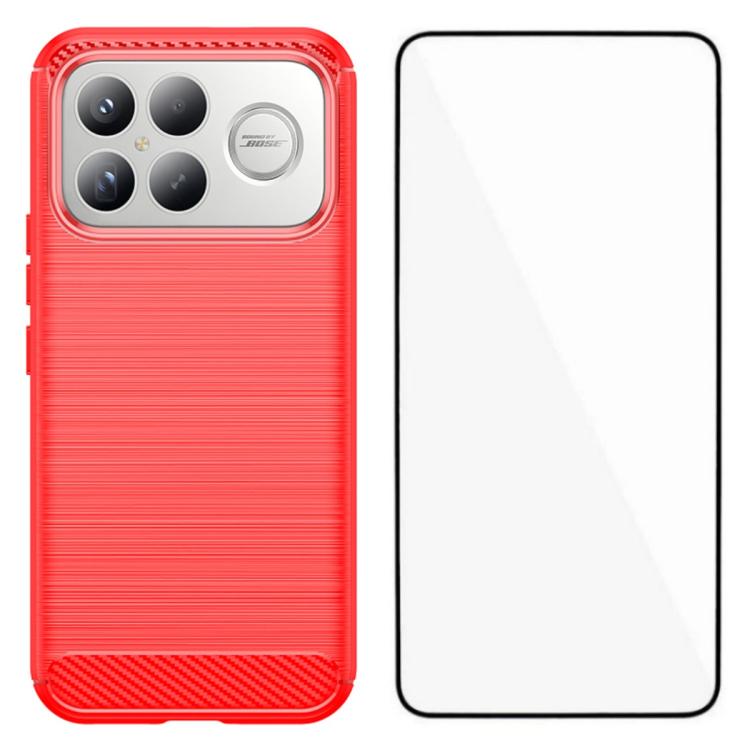 WANLONFENG Brushed Texture Shockproof TPU Phone Case with Screen Film, For Redmi Turbo 5 Max 5G, For Redmi Turbo 5 5G Global, For Redmi Note 15 5G Global 164mm, For Redmi K90 Pro Max / Poco F8 Ultra, For Redmi Note 15 4G Global 164mm                   ...