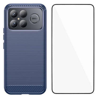 WANLONFENG Brushed Texture Shockproof TPU Phone Case with Screen Film, For Redmi Turbo 5 Max 5G, For Redmi Turbo 5 5G Global, For Redmi Note 15 5G Global 164mm, For Redmi K90 Pro Max / Poco F8 Ultra, For Redmi Note 15 4G Global 164mm                   ...