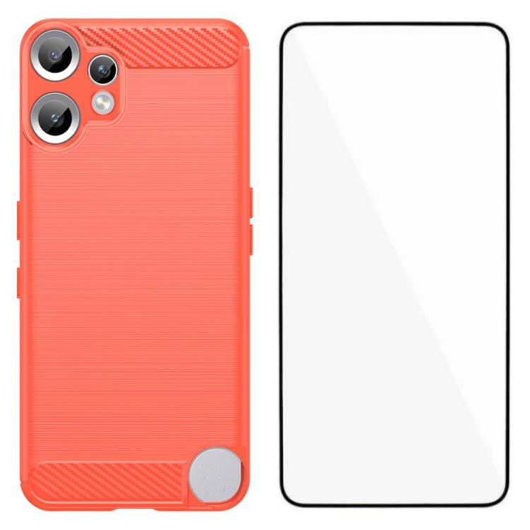 WANLONFENG Brushed Texture Shockproof TPU Phone Case with Screen Film, For Nothing Phone 4a Pro, For Nothing Phone 4a, For Nothing Phone 3, For Nothing CMF Phone 2 Pro, For Nothing Phone 3a, For Nothing Phone 3a Pro, For Nothing Phone 2a