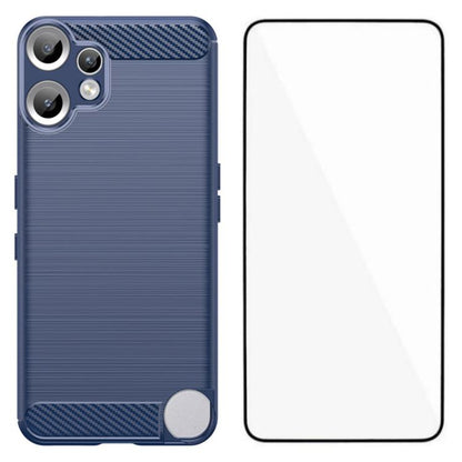 WANLONFENG Brushed Texture Shockproof TPU Phone Case with Screen Film, For Nothing Phone 4a Pro, For Nothing Phone 4a, For Nothing Phone 3, For Nothing CMF Phone 2 Pro, For Nothing Phone 3a, For Nothing Phone 3a Pro, For Nothing Phone 2a