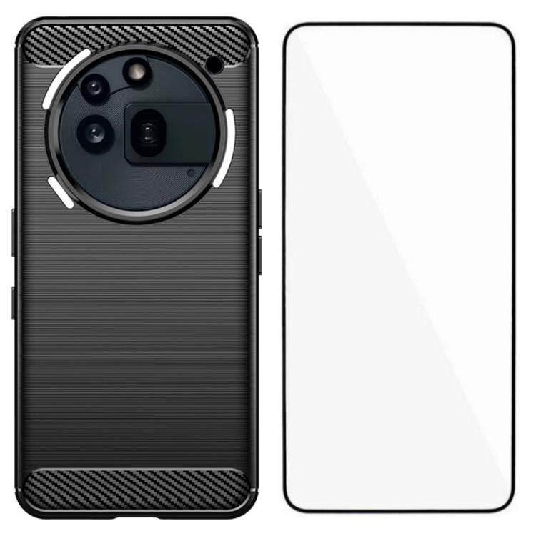 WANLONFENG Brushed Texture Shockproof TPU Phone Case with Screen Film, For Nothing Phone 4a Pro, For Nothing Phone 4a, For Nothing Phone 3, For Nothing CMF Phone 2 Pro, For Nothing Phone 3a, For Nothing Phone 3a Pro, For Nothing Phone 2a