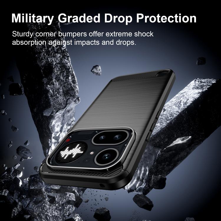 WANLONFENG Brushed Texture Shockproof TPU Phone Case with Screen Film, For Nothing Phone 4a Pro, For Nothing Phone 4a, For Nothing Phone 3, For Nothing CMF Phone 2 Pro, For Nothing Phone 3a, For Nothing Phone 3a Pro, For Nothing Phone 2a
