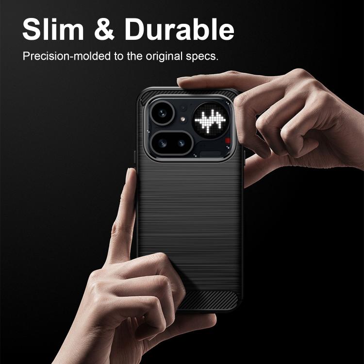 WANLONFENG Brushed Texture Shockproof TPU Phone Case with Screen Film, For Nothing Phone 4a Pro, For Nothing Phone 4a, For Nothing Phone 3, For Nothing CMF Phone 2 Pro, For Nothing Phone 3a, For Nothing Phone 3a Pro, For Nothing Phone 2a