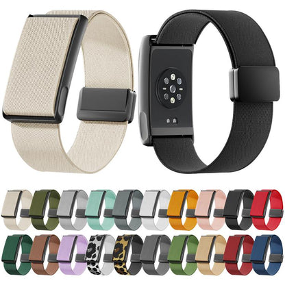 Magnetic Clasp Stretch Nylon Woven Watch Band with Metal Frame, For Amazfit Helio Strap
