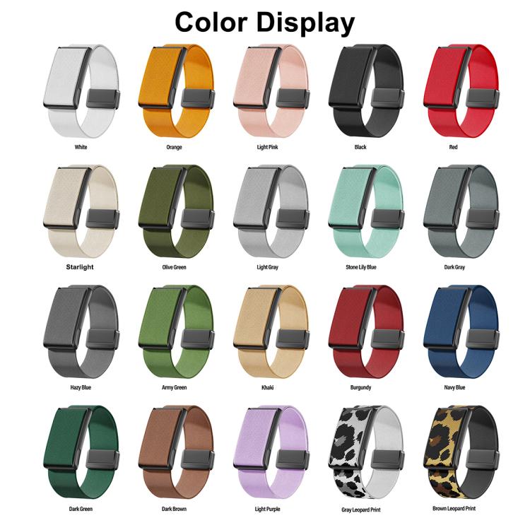 Magnetic Clasp Stretch Nylon Woven Watch Band with Metal Frame, For Amazfit Helio Strap