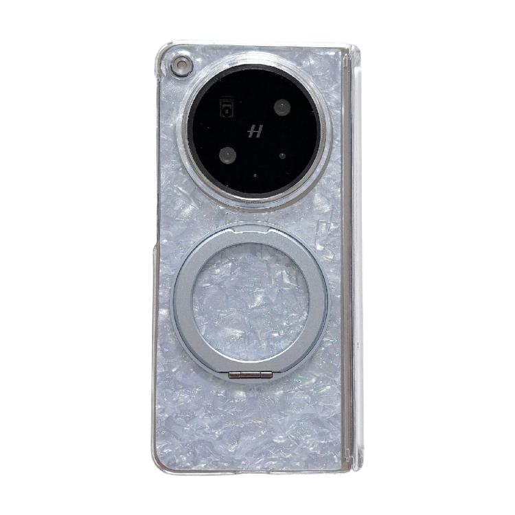 Gilded Shell Pattern Axial Magnetic Phone Case with 360 Holder, For OPPO Find N6 5G