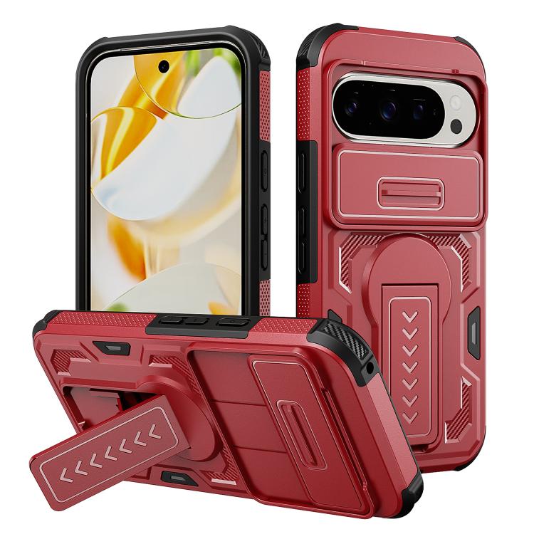 Slid Camera Shield Invisible Holder PC Hybrid TPU Phone Case, For Google Pixel 10 Pro XL, For Google Pixel 10 / 10 Pro / 9 / 9 Pro
