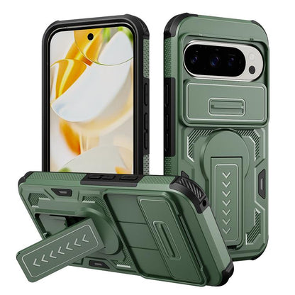 Slid Camera Shield Invisible Holder PC Hybrid TPU Phone Case, For Google Pixel 10 Pro XL, For Google Pixel 10 / 10 Pro / 9 / 9 Pro