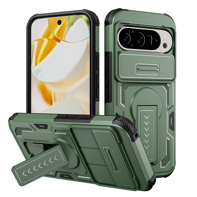 Slid Camera Shield Invisible Holder PC Hybrid TPU Phone Case, For Google Pixel 10 Pro XL, For Google Pixel 10 / 10 Pro / 9 / 9 Pro