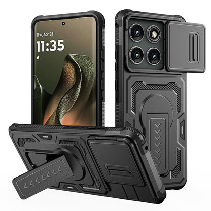 Slid Camera Shield Invisible Holder PC Hybrid TPU Phone Case, For Motorola Moto G Power 2025 / 2026, For Motorola Edge 5G 2025 / Edge 60 Pro, For Motorola Moto G Stylus 5G 2025, For Motorola Moto G 2025