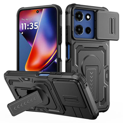 Slid Camera Shield Invisible Holder PC Hybrid TPU Phone Case, For Motorola Moto G Power 2025 / 2026, For Motorola Edge 5G 2025 / Edge 60 Pro, For Motorola Moto G Stylus 5G 2025, For Motorola Moto G 2025