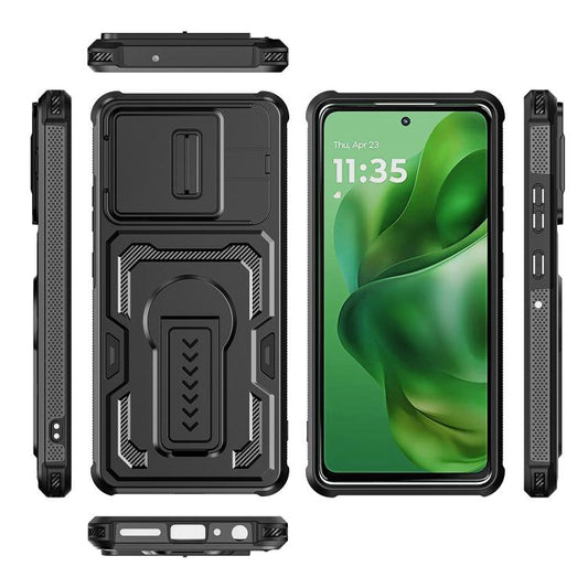 Slid Camera Shield Invisible Holder PC Hybrid TPU Phone Case, For Motorola Moto G Power 2025 / 2026, For Motorola Edge 5G 2025 / Edge 60 Pro, For Motorola Moto G Stylus 5G 2025, For Motorola Moto G 2025