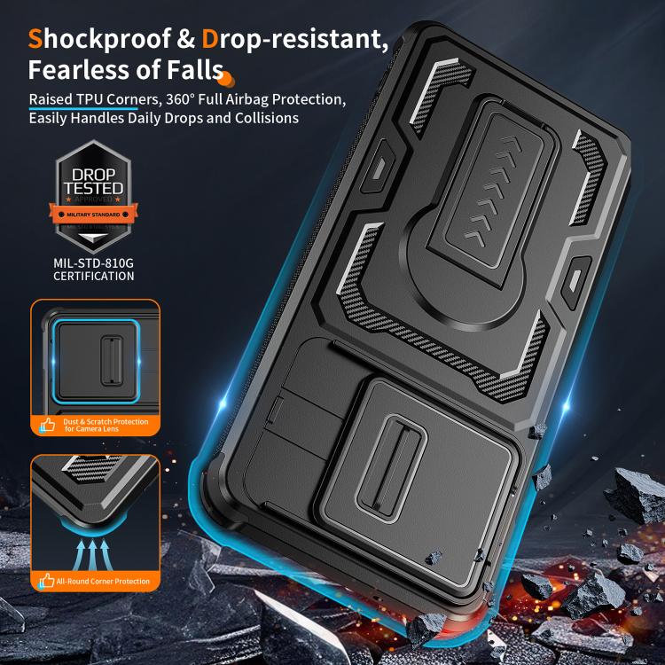 Slid Camera Shield Invisible Holder PC Hybrid TPU Phone Case, For Motorola Moto G Power 2025 / 2026, For Motorola Edge 5G 2025 / Edge 60 Pro, For Motorola Moto G Stylus 5G 2025, For Motorola Moto G 2025