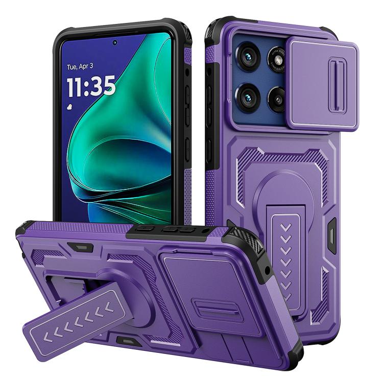 Slid Camera Shield Invisible Holder PC Hybrid TPU Phone Case, For Motorola Moto G Power 2025 / 2026, For Motorola Edge 5G 2025 / Edge 60 Pro, For Motorola Moto G Stylus 5G 2025, For Motorola Moto G 2025