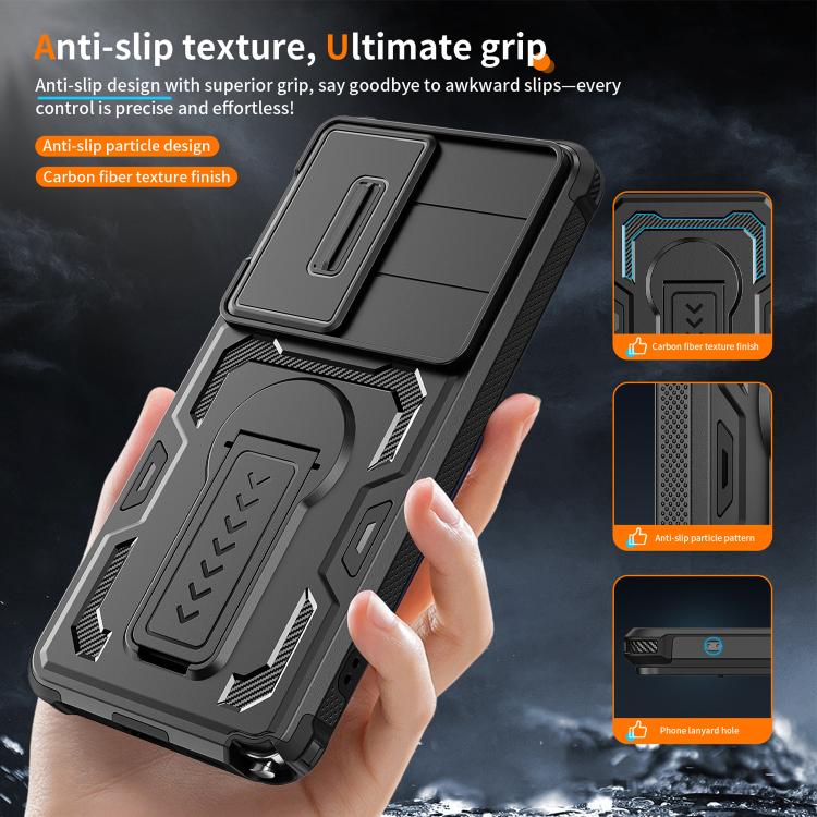 Slid Camera Shield Invisible Holder PC Hybrid TPU Phone Case, For Galaxy S26 Ultra 5G, For Galaxy S26 5G, For Galaxy S25 5G / S24 5G, For Galaxy S25 Ultra 5G