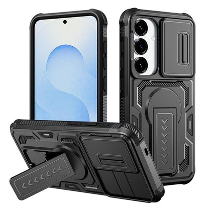Slid Camera Shield Invisible Holder PC Hybrid TPU Phone Case, For Galaxy S26 Ultra 5G, For Galaxy S26 5G, For Galaxy S25 5G / S24 5G, For Galaxy S25 Ultra 5G