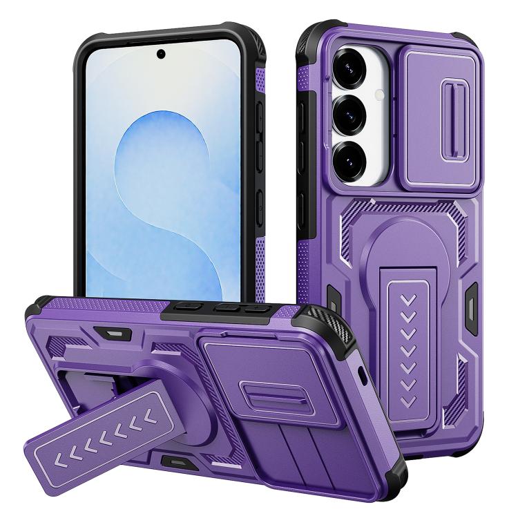 Slid Camera Shield Invisible Holder PC Hybrid TPU Phone Case, For Galaxy S26 Ultra 5G, For Galaxy S26 5G, For Galaxy S25 5G / S24 5G, For Galaxy S25 Ultra 5G