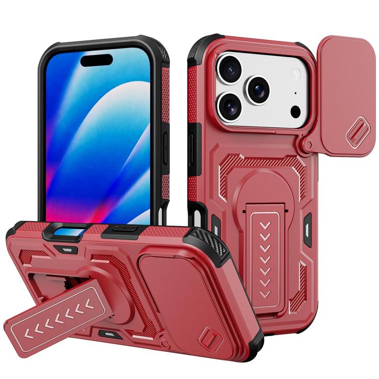 Slid Camera Shield Invisible Holder PC Hybrid TPU Phone Case, For iPhone 18, For iPhone 18 Pro, For iPhone 18 Pro Max, For iPhone 17e / 16e, For iPhone 17 Pro Max, For iPhone 17 Pro, For iPhone 17, For iPhone Air, For iPhone 16 Pro Max, For iPhone 16 Pro