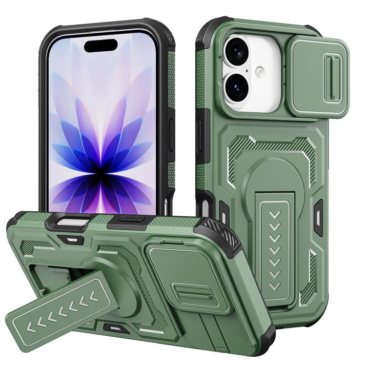 Slid Camera Shield Invisible Holder PC Hybrid TPU Phone Case, For iPhone 18, For iPhone 18 Pro, For iPhone 18 Pro Max, For iPhone 17e / 16e, For iPhone 17 Pro Max, For iPhone 17 Pro, For iPhone 17, For iPhone Air, For iPhone 16 Pro Max, For iPhone 16 Pro