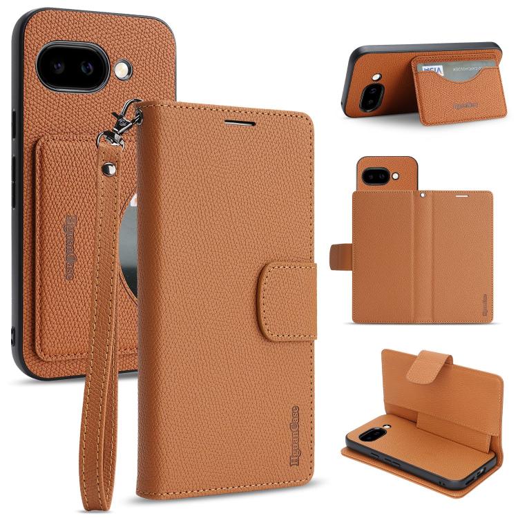 Retro Litchi Texture Vegan Leather Magnetic Wallet Phone Case with Wrist Strap, For Google Pixel 10a, For Google Pixel 10 Pro XL, For Google Pixel 10 / 10 Pro, For Google Pixel 9a, For Google Pixel 9 Pro XL, For Google Pixel 9 / 9 Pro