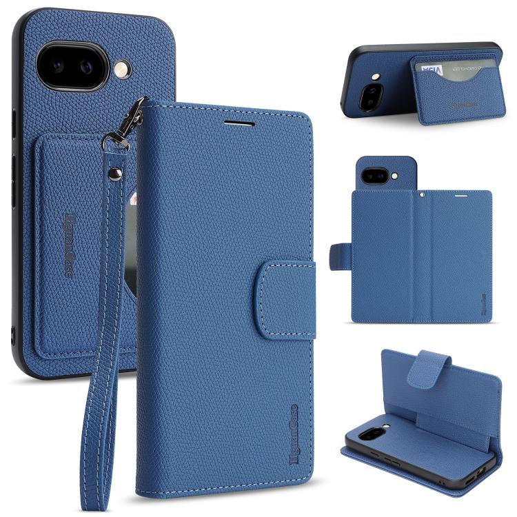 Retro Litchi Texture Vegan Leather Magnetic Wallet Phone Case with Wrist Strap, For Google Pixel 10a, For Google Pixel 10 Pro XL, For Google Pixel 10 / 10 Pro, For Google Pixel 9a, For Google Pixel 9 Pro XL, For Google Pixel 9 / 9 Pro