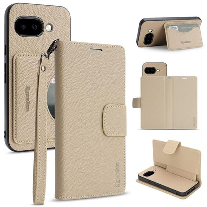 Retro Litchi Texture Vegan Leather Magnetic Wallet Phone Case with Wrist Strap, For Google Pixel 10a, For Google Pixel 10 Pro XL, For Google Pixel 10 / 10 Pro, For Google Pixel 9a, For Google Pixel 9 Pro XL, For Google Pixel 9 / 9 Pro