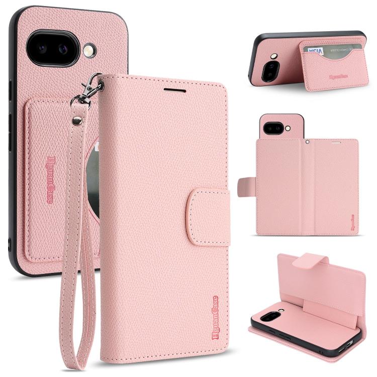 Retro Litchi Texture Vegan Leather Magnetic Wallet Phone Case with Wrist Strap, For Google Pixel 10a, For Google Pixel 10 Pro XL, For Google Pixel 10 / 10 Pro, For Google Pixel 9a, For Google Pixel 9 Pro XL, For Google Pixel 9 / 9 Pro