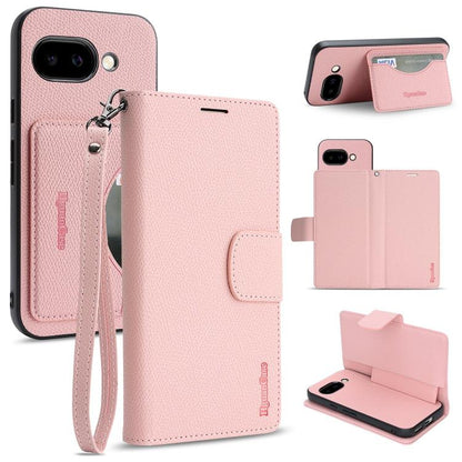 Retro Litchi Texture Vegan Leather Magnetic Wallet Phone Case with Wrist Strap, For Google Pixel 10a, For Google Pixel 10 Pro XL, For Google Pixel 10 / 10 Pro, For Google Pixel 9a, For Google Pixel 9 Pro XL, For Google Pixel 9 / 9 Pro