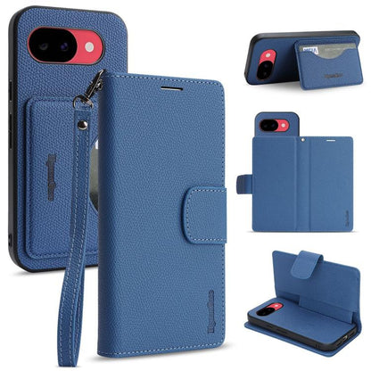 Retro Litchi Texture Vegan Leather Magnetic Wallet Phone Case with Wrist Strap, For Google Pixel 10a, For Google Pixel 10 Pro XL, For Google Pixel 10 / 10 Pro, For Google Pixel 9a, For Google Pixel 9 Pro XL, For Google Pixel 9 / 9 Pro