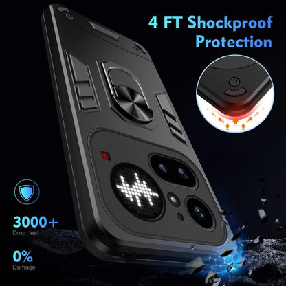 Shockproof Metal Ring Holder Phone Case, For Nothing Phone 4a Pro, For Nothing Phone 4a