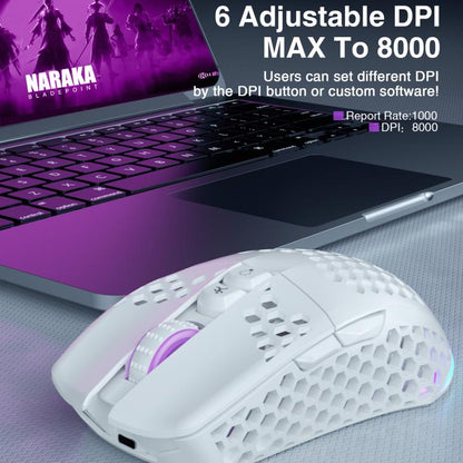 SOLAKAKA SM600 Hollowed Out RGB Tri-mode Wireless Gaming Mouse