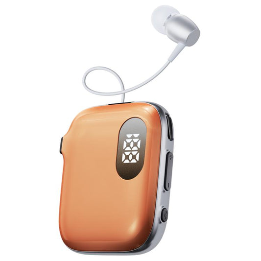 Écouteur Bluetooth Lavalier à affichage numérique LED QRSC-K91 AI Edition avec câble rétractable de 32 cm