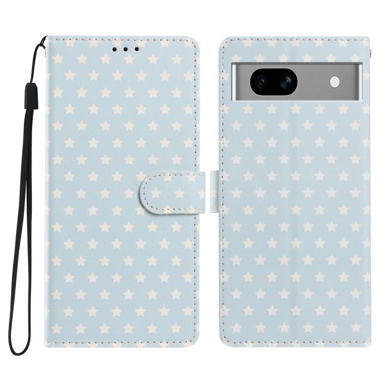 Star Pattern Magnetic Buckle Vegan Leather Phone Case with Wrist Strap, For Google Pixel 11 Pro XL, For Google Pixel 11 Pro, For Google Pixel 10 Pro XL, For Google Pixel 9 Pro / 10 Pro, For Google Pixel 9a, For Google Pixel 8a, For Google Pixel 8 Pro  ...