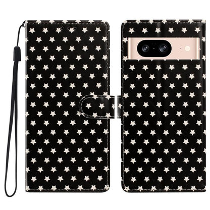 Star Pattern Magnetic Buckle Vegan Leather Phone Case with Wrist Strap, For Google Pixel 11 Pro XL, For Google Pixel 11 Pro, For Google Pixel 10 Pro XL, For Google Pixel 9 Pro / 10 Pro, For Google Pixel 9a, For Google Pixel 8a, For Google Pixel 8 Pro  ...
