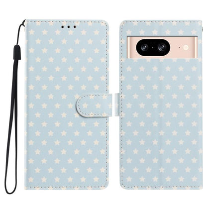 Star Pattern Magnetic Buckle Vegan Leather Phone Case with Wrist Strap, For Google Pixel 11 Pro XL, For Google Pixel 11 Pro, For Google Pixel 10 Pro XL, For Google Pixel 9 Pro / 10 Pro, For Google Pixel 9a, For Google Pixel 8a, For Google Pixel 8 Pro  ...