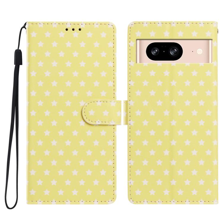 Star Pattern Magnetic Buckle Vegan Leather Phone Case with Wrist Strap, For Google Pixel 11 Pro XL, For Google Pixel 11 Pro, For Google Pixel 10 Pro XL, For Google Pixel 9 Pro / 10 Pro, For Google Pixel 9a, For Google Pixel 8a, For Google Pixel 8 Pro  ...