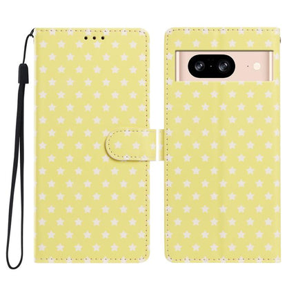 Star Pattern Magnetic Buckle Vegan Leather Phone Case with Wrist Strap, For Google Pixel 11 Pro XL, For Google Pixel 11 Pro, For Google Pixel 10 Pro XL, For Google Pixel 9 Pro / 10 Pro, For Google Pixel 9a, For Google Pixel 8a, For Google Pixel 8 Pro  ...