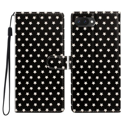 Star Pattern Magnetic Buckle Vegan Leather Phone Case with Wrist Strap, For Google Pixel 11 Pro XL, For Google Pixel 11 Pro, For Google Pixel 10 Pro XL, For Google Pixel 9 Pro / 10 Pro, For Google Pixel 9a, For Google Pixel 8a, For Google Pixel 8 Pro  ...