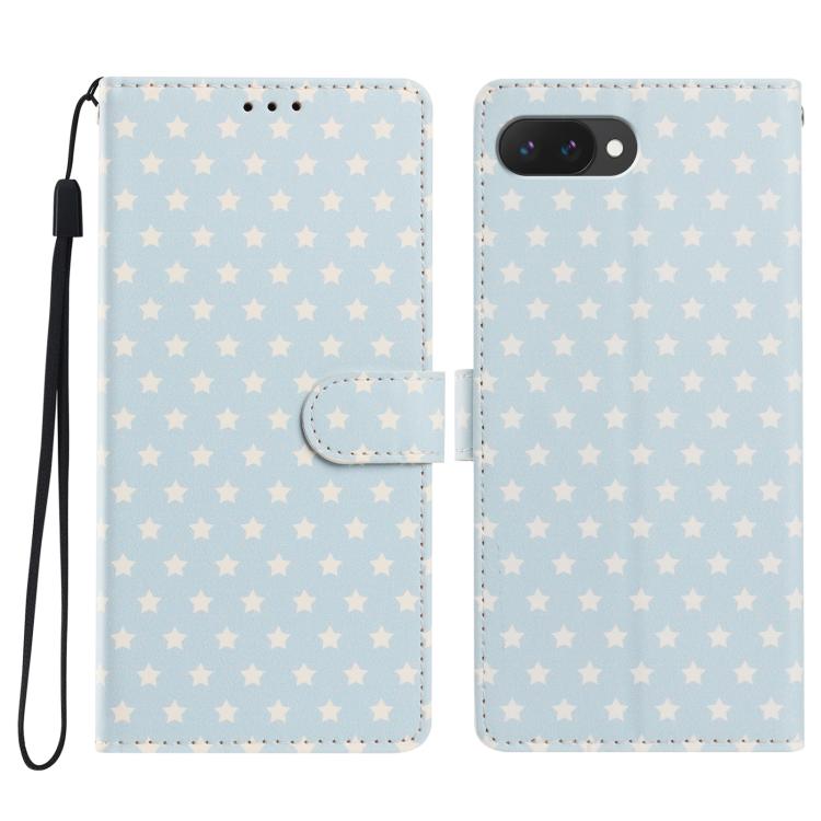 Star Pattern Magnetic Buckle Vegan Leather Phone Case with Wrist Strap, For Google Pixel 11 Pro XL, For Google Pixel 11 Pro, For Google Pixel 10 Pro XL, For Google Pixel 9 Pro / 10 Pro, For Google Pixel 9a, For Google Pixel 8a, For Google Pixel 8 Pro  ...