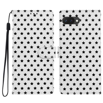 Star Pattern Magnetic Buckle Vegan Leather Phone Case with Wrist Strap, For Google Pixel 11 Pro XL, For Google Pixel 11 Pro, For Google Pixel 10 Pro XL, For Google Pixel 9 Pro / 10 Pro, For Google Pixel 9a, For Google Pixel 8a, For Google Pixel 8 Pro  ...