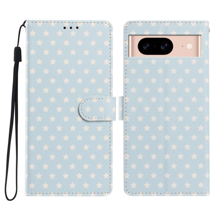 Star Pattern Magnetic Buckle Vegan Leather Phone Case with Wrist Strap, For Google Pixel 11 Pro XL, For Google Pixel 11 Pro, For Google Pixel 10 Pro XL, For Google Pixel 9 Pro / 10 Pro, For Google Pixel 9a, For Google Pixel 8a, For Google Pixel 8 Pro  ...