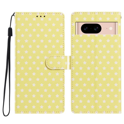 Star Pattern Magnetic Buckle Vegan Leather Phone Case with Wrist Strap, For Google Pixel 11 Pro XL, For Google Pixel 11 Pro, For Google Pixel 10 Pro XL, For Google Pixel 9 Pro / 10 Pro, For Google Pixel 9a, For Google Pixel 8a, For Google Pixel 8 Pro  ...