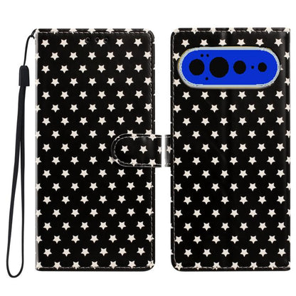 Star Pattern Magnetic Buckle Vegan Leather Phone Case with Wrist Strap, For Google Pixel 11 Pro XL, For Google Pixel 11 Pro, For Google Pixel 10 Pro XL, For Google Pixel 9 Pro / 10 Pro, For Google Pixel 9a, For Google Pixel 8a, For Google Pixel 8 Pro  ...