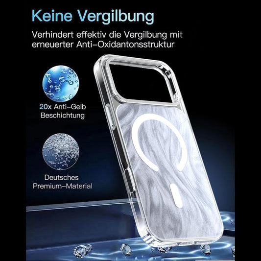 Handyhülle mit Kristall-Fuchsschwanz-Muster und Magnetverschluss, für iPhone 17 Pro Max, für iPhone 17 Pro