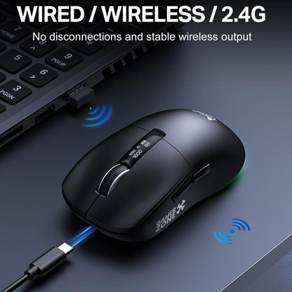 ONIKUMA DM07 24000DPI 2.4GHz, Wireless and Wired Tri-mode Mouse with RGB Magnetic Charging Dock