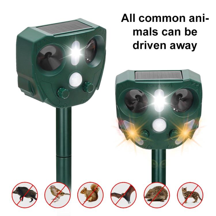 Répulsif Solaire Extérieur à Ultrasons et Infrarouges pour Animaux, 706