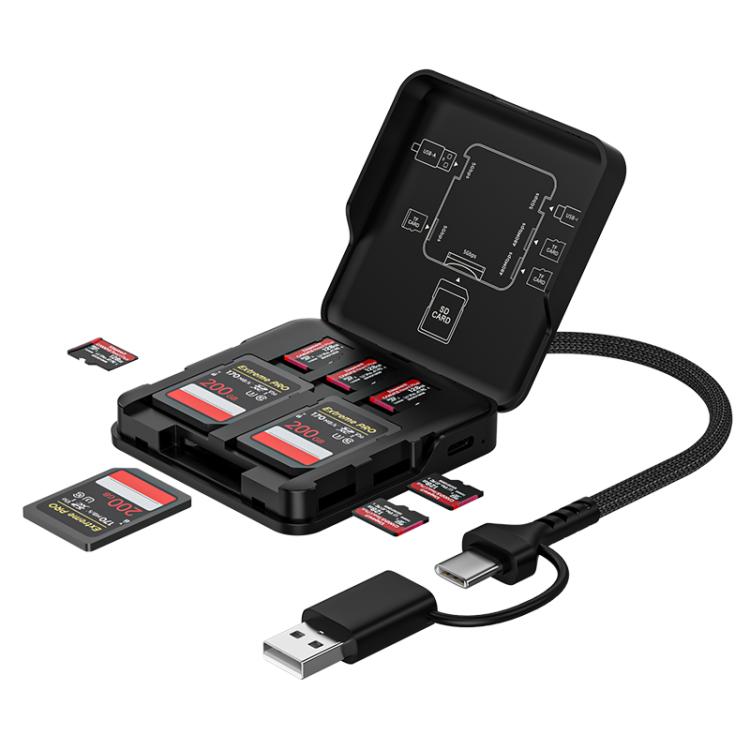 ADS-319 Multifunctional Portable Dual-Purpose Card Reader Storage Box